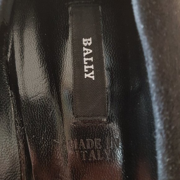 BALLY Black Suede Heels with Hidden Platform (size 7.5 US / 38 EU) - Picture 10 of 11